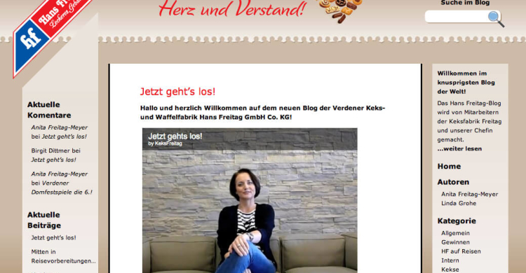 Keksfabrik Hans Freitag startet Unternehmens-Blog